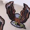 Black and Brown Bald Eagle Embroidery Patch Iron On Trucker Hat Jacket Applique